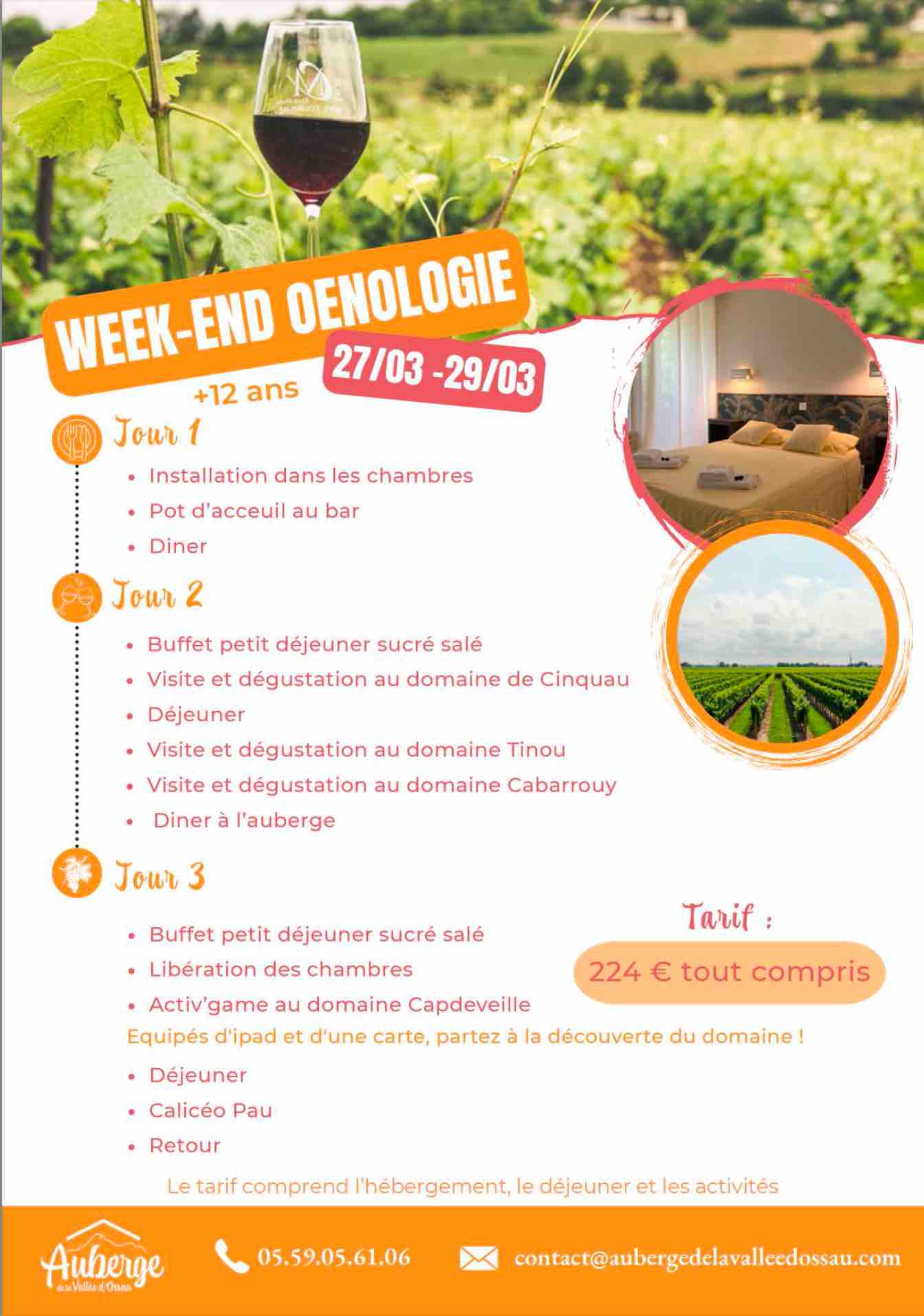 week end oenologie mars 2026